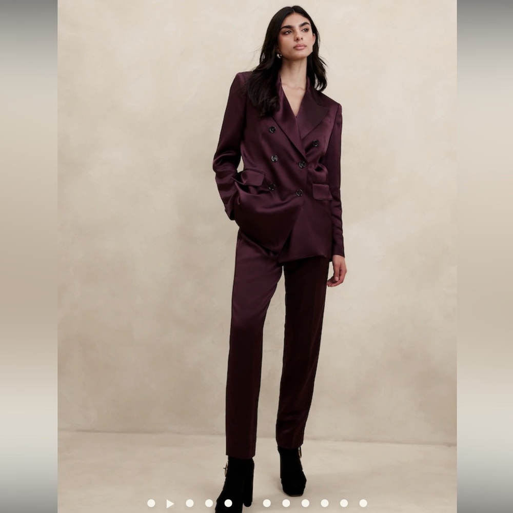 Banana Republic Isa Pleated Satin Pant